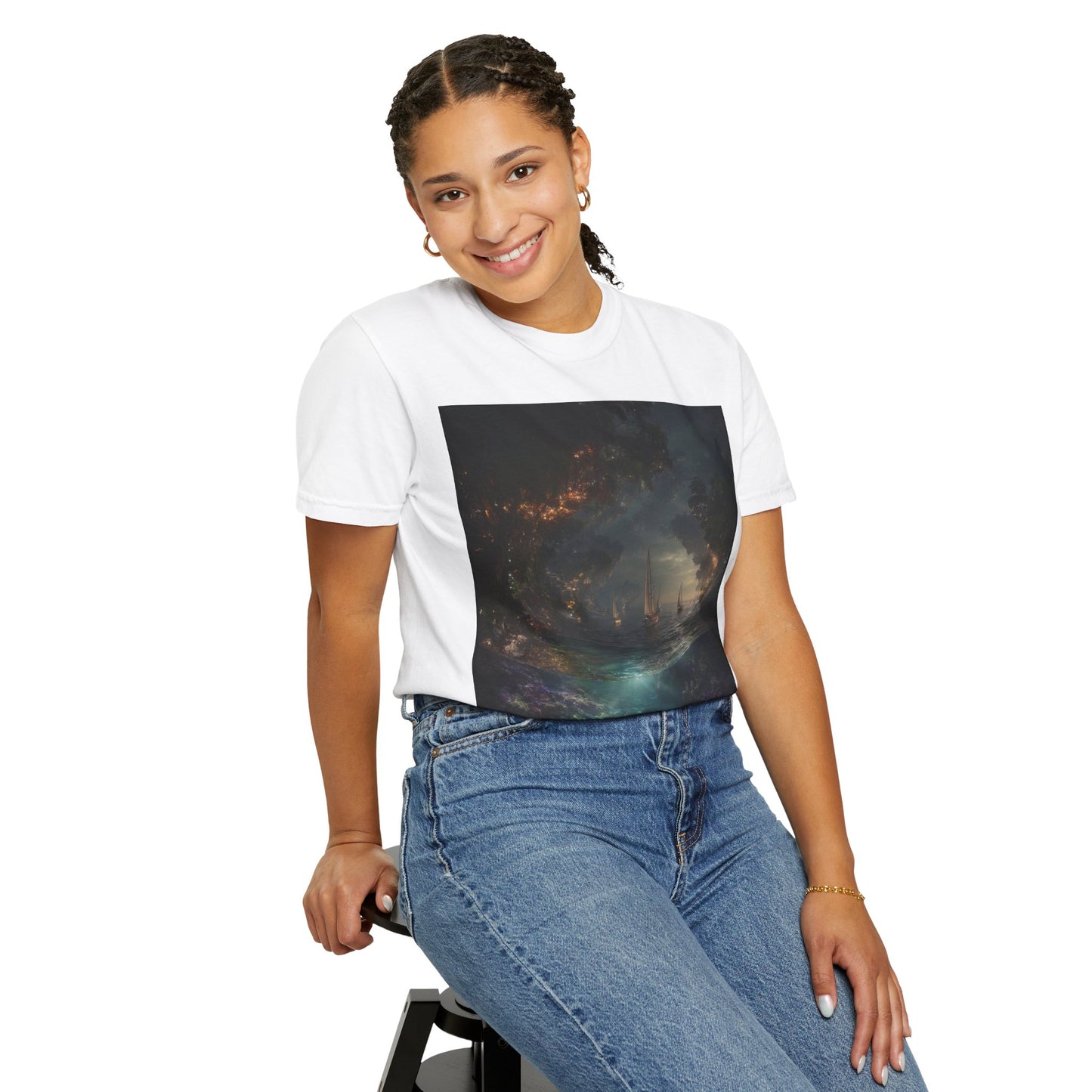 Enchanted Forest Unisex T-shirt, Cozy Casual Wear, Nature Lover Gift, Fantasy Graphic Tee, Unique Outdoor Adventure Shirt