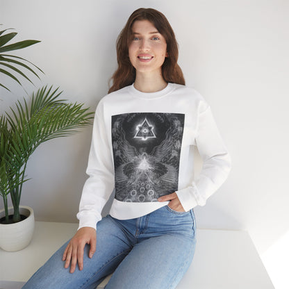 Cosmic Vibes Crewneck Sweatshirt, Unisex Graphic Sweater, Spiritual Gift, Astrology Apparel, Festival Wear, Comfort Fashion