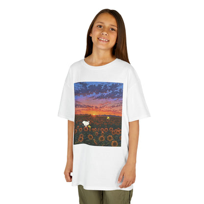 Kids T-Shirt - Sunflower Field Hide and Seek Snoopy and Friends Design