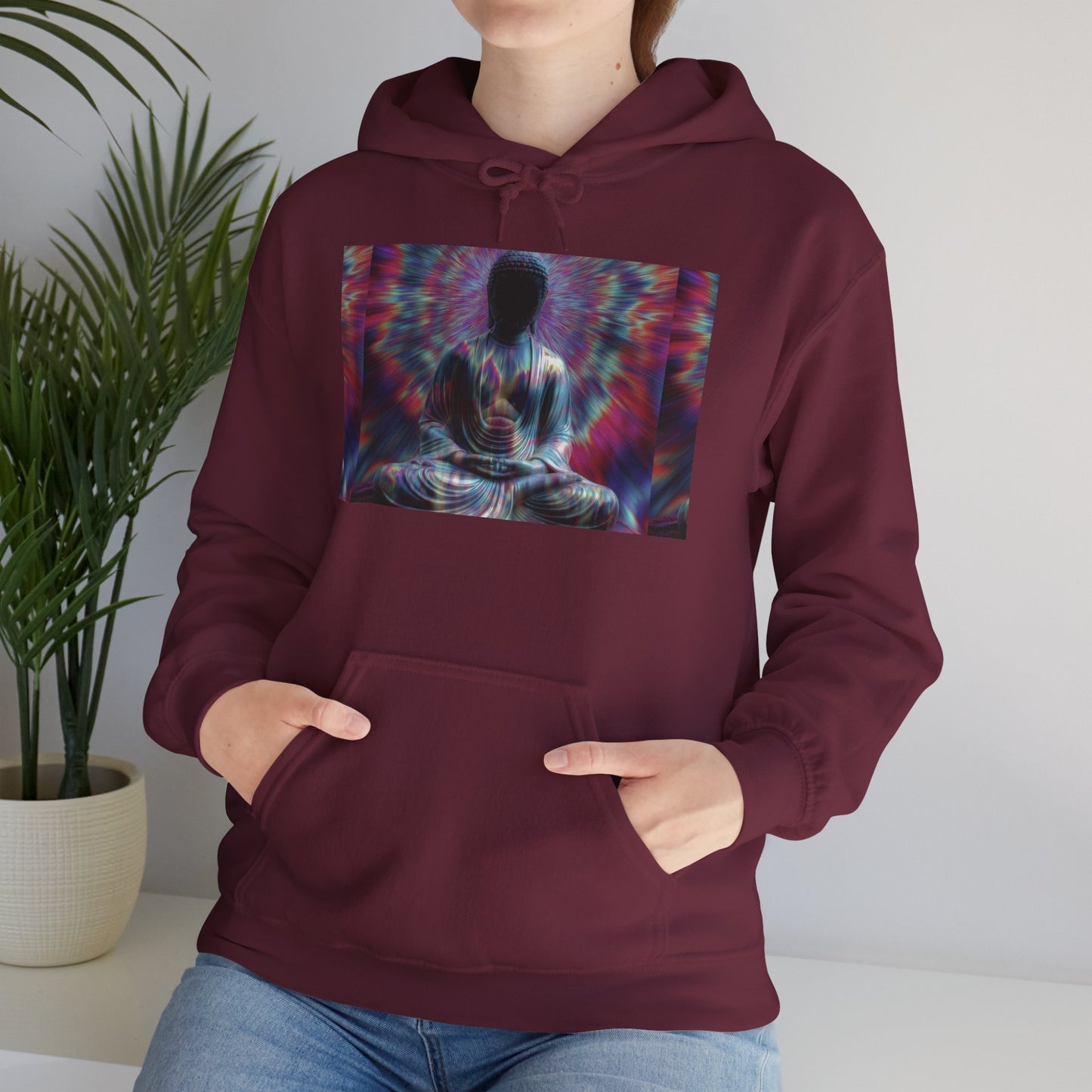 Meditative Vibes Hoodie - Cozy Sweatshirt for Yoga, Mindfulness, Gifts, Spirituality, Relaxation || Unisex Heavy Blend