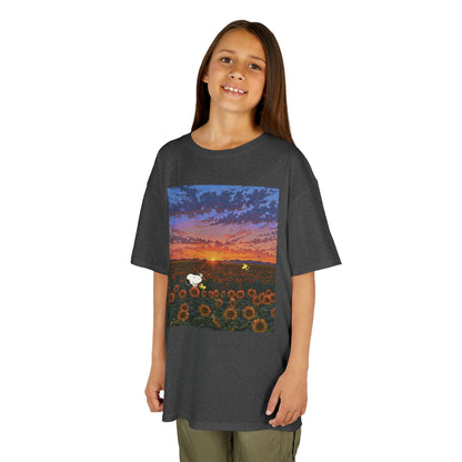 Kids T-Shirt - Sunflower Field Hide and Seek Snoopy and Friends Design