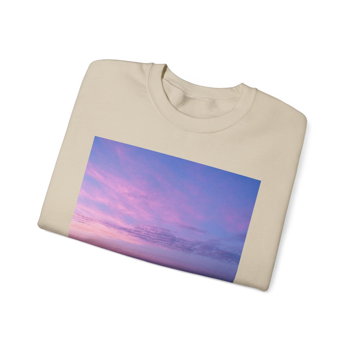 Sunrise Beach Moon Purple Clouds Sweatshirt