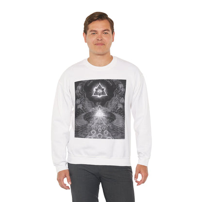 Cosmic Vibes Crewneck Sweatshirt, Unisex Graphic Sweater, Spiritual Gift, Astrology Apparel, Festival Wear, Comfort Fashion