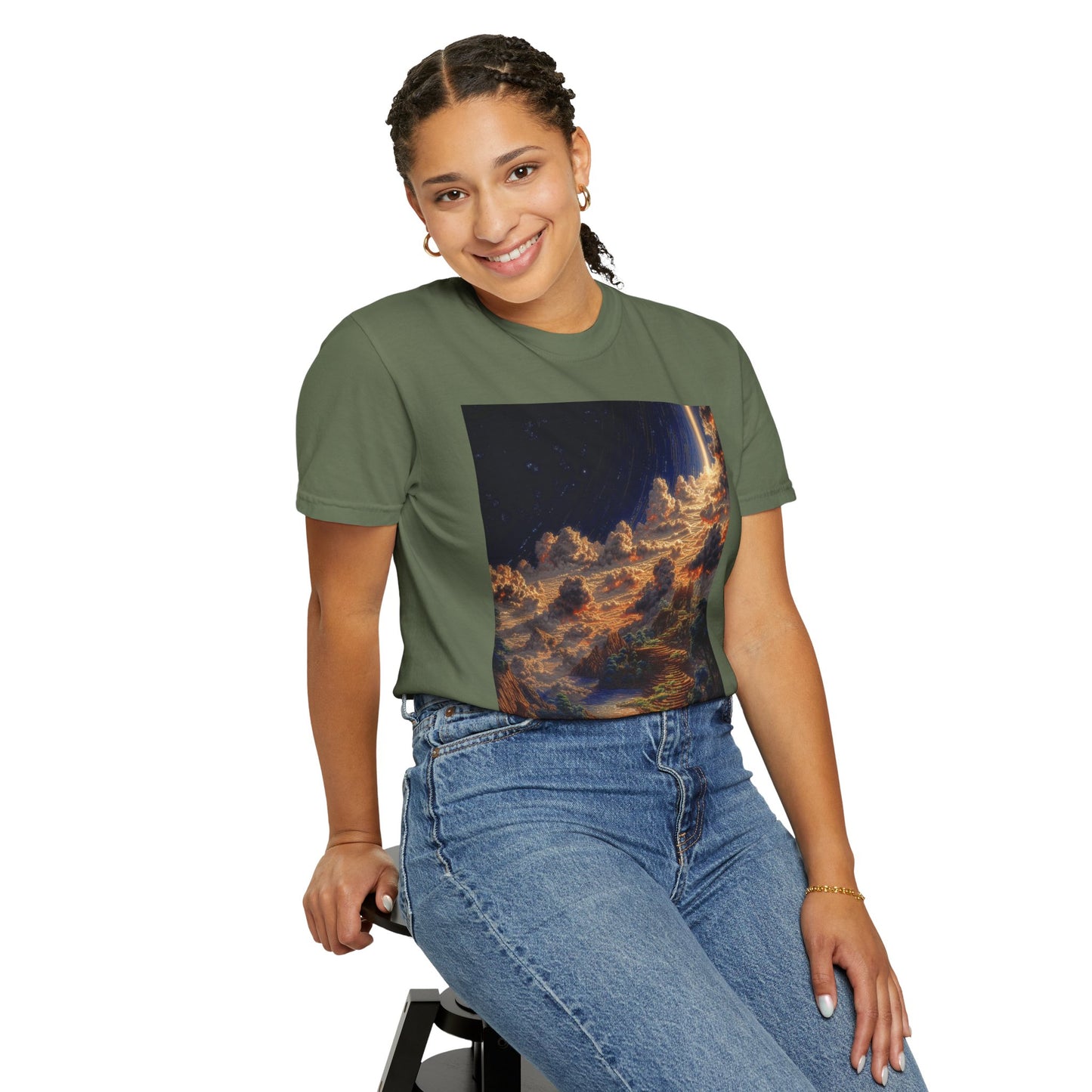 Cosmic Landscape T-Shirt, Unisex Graphic Tee, Vintage Style Top, Gift for Space Lovers, Art Print Shirt