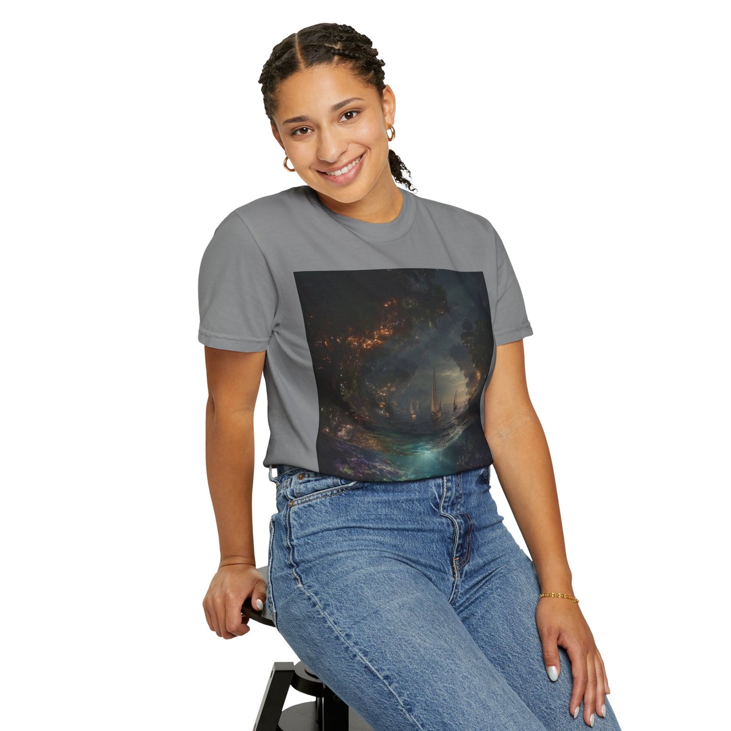 Enchanted Forest Unisex T-shirt, Cozy Casual Wear, Nature Lover Gift, Fantasy Graphic Tee, Unique Outdoor Adventure Shirt