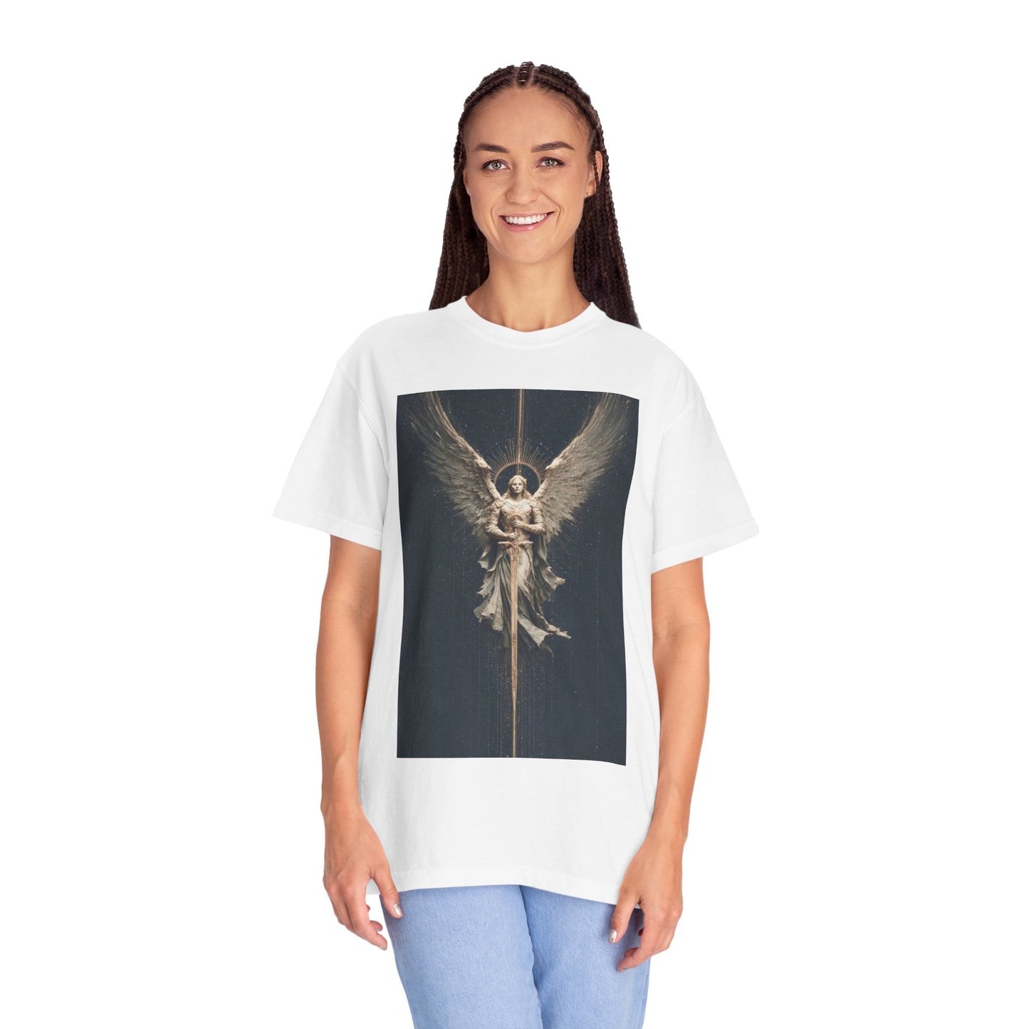 Angel Protector Graphic T-Shirt, Spiritual Shirt for Meditation, Unisex Tee for Festivities, Gift for Believers, Casual Wear