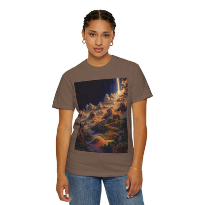 Cosmic Landscape T-Shirt, Unisex Graphic Tee, Vintage Style Top, Gift for Space Lovers, Art Print Shirt