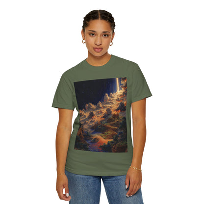 Cosmic Landscape T-Shirt, Unisex Graphic Tee, Vintage Style Top, Gift for Space Lovers, Art Print Shirt