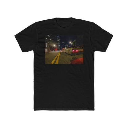 Night Cityscape Unisex Cotton Crew Tee, Urban Graphic T-Shirt, Photography Tee, Streetwear, Casual Style, Gifts for Him/Her