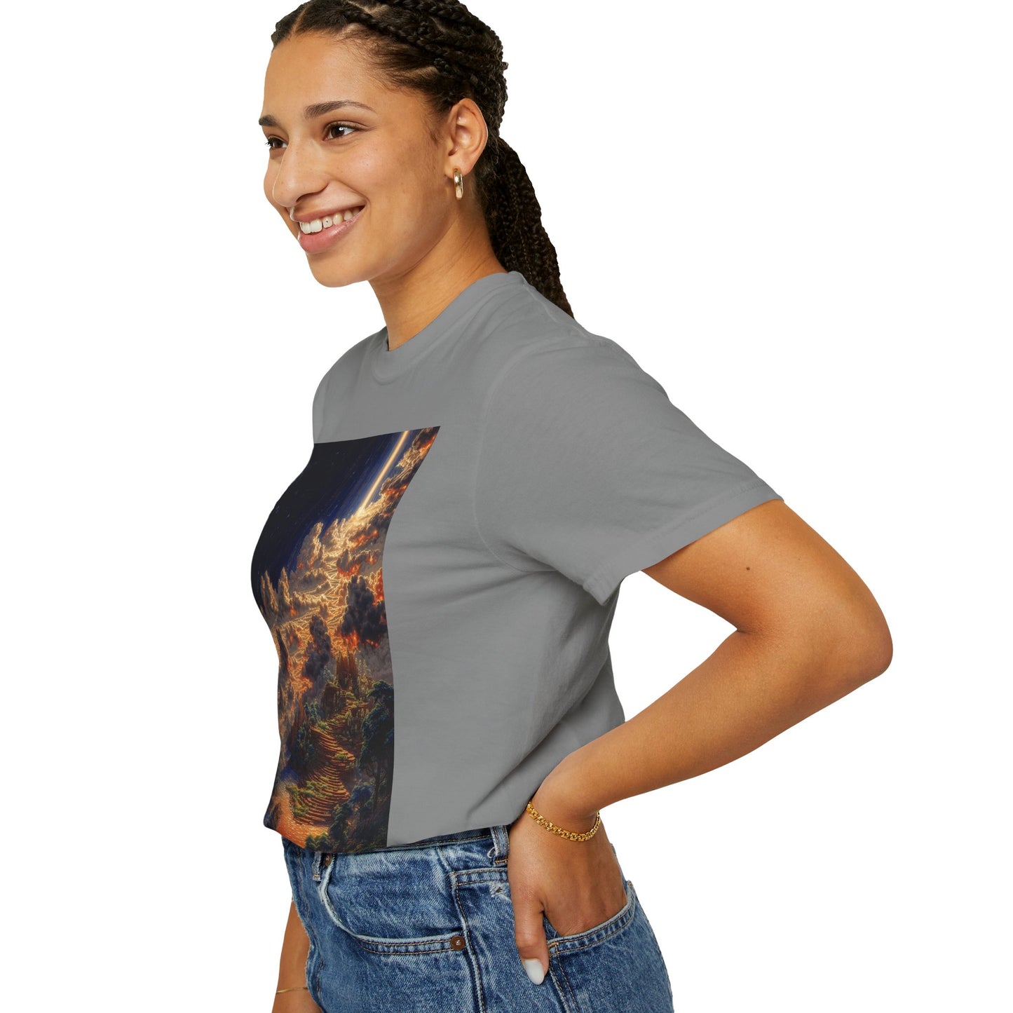 Cosmic Landscape T-Shirt, Unisex Graphic Tee, Vintage Style Top, Gift for Space Lovers, Art Print Shirt