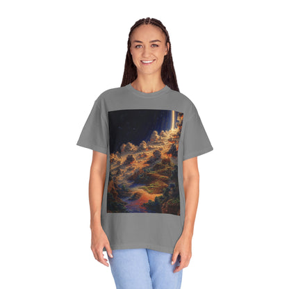Cosmic Landscape T-Shirt, Unisex Graphic Tee, Vintage Style Top, Gift for Space Lovers, Art Print Shirt
