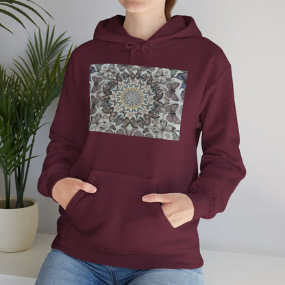 Butterfly Mandala Hoodie, Cozy Sweatshirt, Unisex Hooded Sweatshirt, Festival Wear, Gift for Yogis, Casual Layering