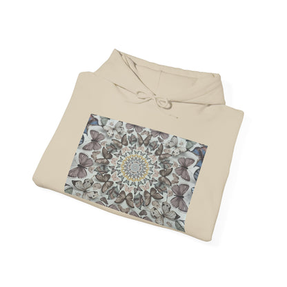 Butterfly Mandala Hoodie, Cozy Sweatshirt, Unisex Hooded Sweatshirt, Festival Wear, Gift for Yogis, Casual Layering