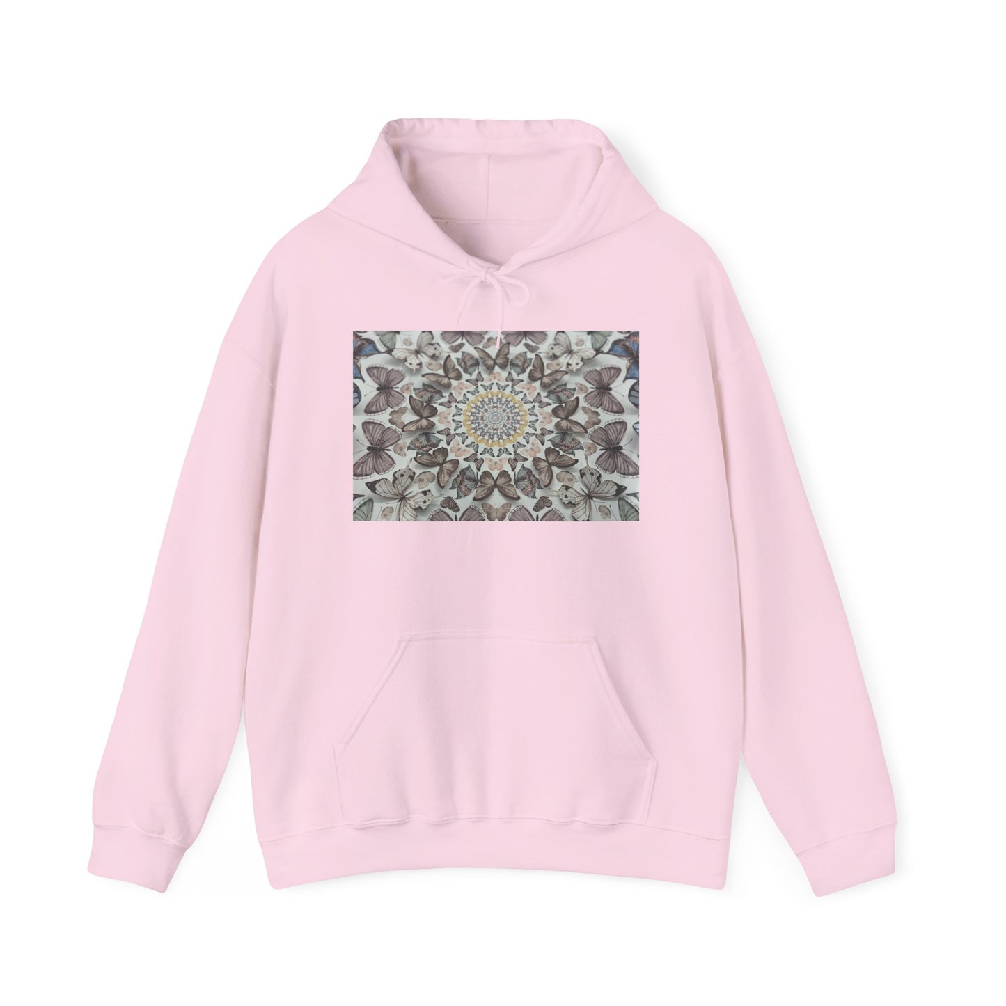 Butterfly Mandala Hoodie, Cozy Sweatshirt, Unisex Hooded Sweatshirt, Festival Wear, Gift for Yogis, Casual Layering