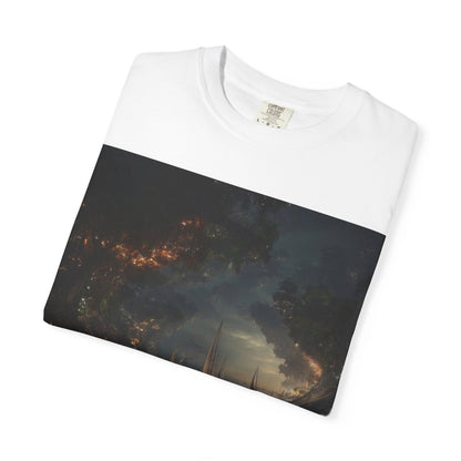 Enchanted Forest Unisex T-shirt, Cozy Casual Wear, Nature Lover Gift, Fantasy Graphic Tee, Unique Outdoor Adventure Shirt