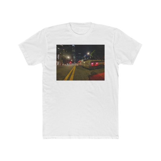 Night Cityscape Unisex Cotton Crew Tee, Urban Graphic T-Shirt, Photography Tee, Streetwear, Casual Style, Gifts for Him/Her