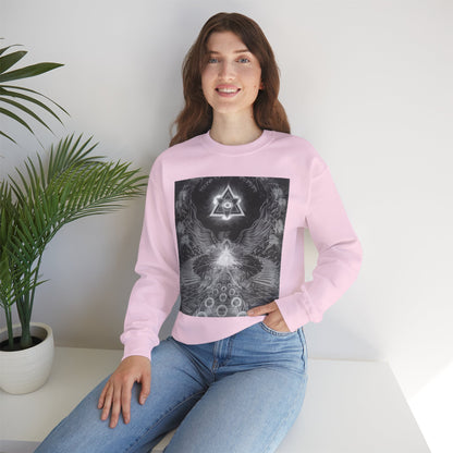Cosmic Vibes Crewneck Sweatshirt, Unisex Graphic Sweater, Spiritual Gift, Astrology Apparel, Festival Wear, Comfort Fashion