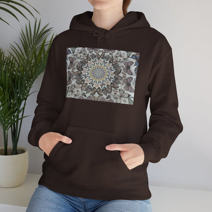 Butterfly Mandala Hoodie, Cozy Sweatshirt, Unisex Hooded Sweatshirt, Festival Wear, Gift for Yogis, Casual Layering