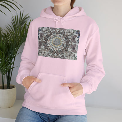 Butterfly Mandala Hoodie, Cozy Sweatshirt, Unisex Hooded Sweatshirt, Festival Wear, Gift for Yogis, Casual Layering