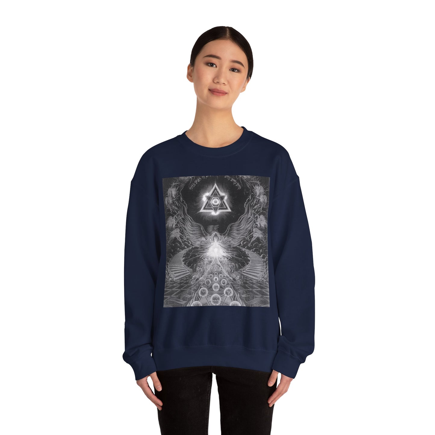 Cosmic Vibes Crewneck Sweatshirt, Unisex Graphic Sweater, Spiritual Gift, Astrology Apparel, Festival Wear, Comfort Fashion