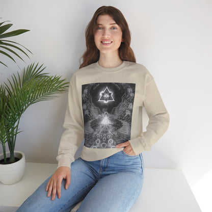 Cosmic Vibes Crewneck Sweatshirt, Unisex Graphic Sweater, Spiritual Gift, Astrology Apparel, Festival Wear, Comfort Fashion