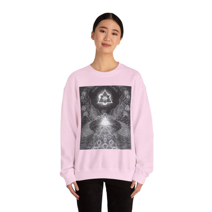 Cosmic Vibes Crewneck Sweatshirt, Unisex Graphic Sweater, Spiritual Gift, Astrology Apparel, Festival Wear, Comfort Fashion