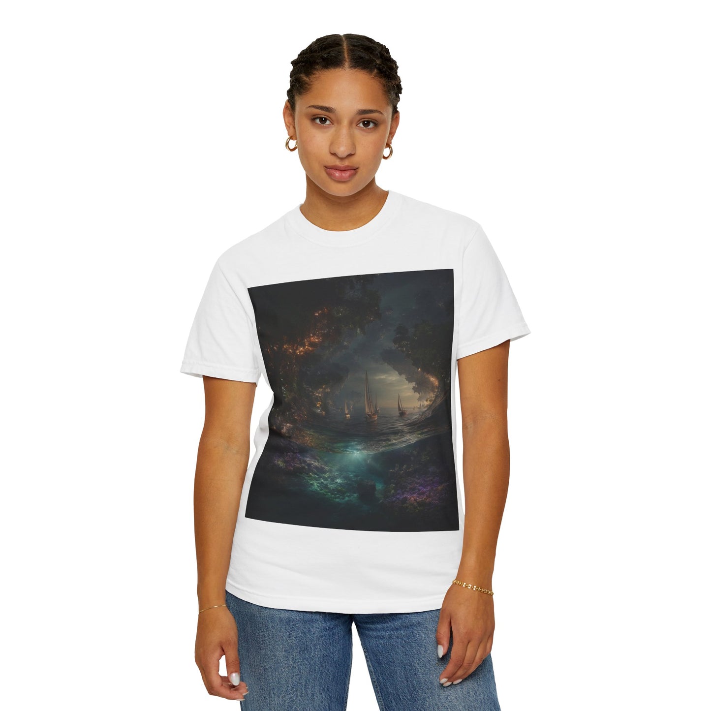 Enchanted Forest Unisex T-shirt, Cozy Casual Wear, Nature Lover Gift, Fantasy Graphic Tee, Unique Outdoor Adventure Shirt