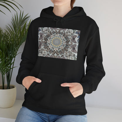 Butterfly Mandala Hoodie, Cozy Sweatshirt, Unisex Hooded Sweatshirt, Festival Wear, Gift for Yogis, Casual Layering