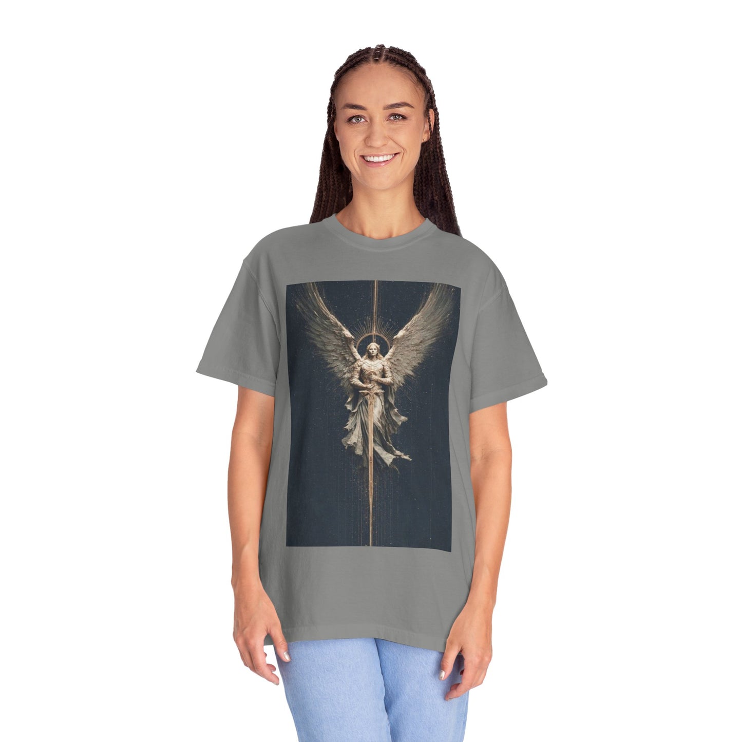 Angel Protector Graphic T-Shirt, Spiritual Shirt for Meditation, Unisex Tee for Festivities, Gift for Believers, Casual Wear