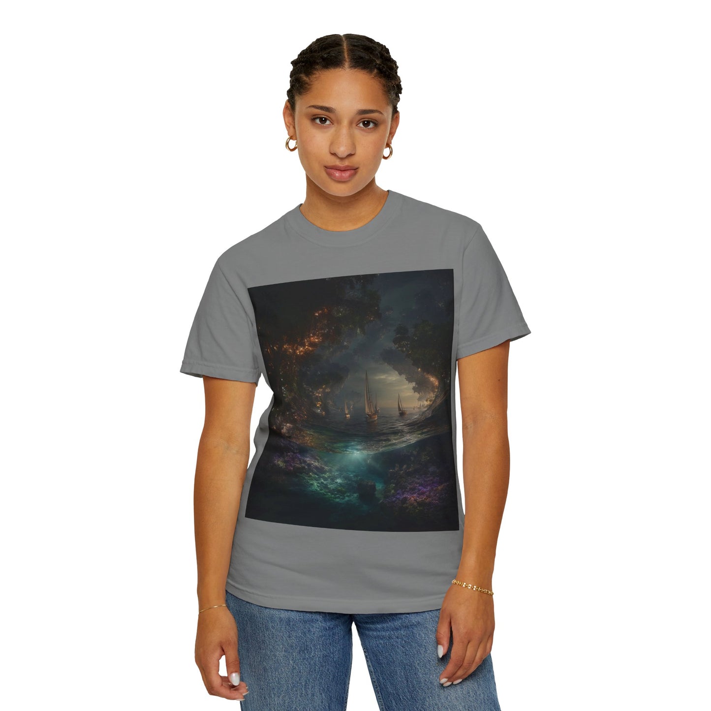 Enchanted Forest Unisex T-shirt, Cozy Casual Wear, Nature Lover Gift, Fantasy Graphic Tee, Unique Outdoor Adventure Shirt