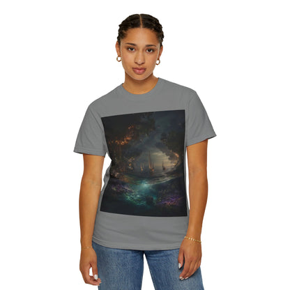 Enchanted Forest Unisex T-shirt, Cozy Casual Wear, Nature Lover Gift, Fantasy Graphic Tee, Unique Outdoor Adventure Shirt