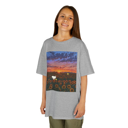 Kids T-Shirt - Sunflower Field Hide and Seek Snoopy and Friends Design