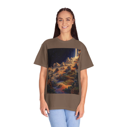 Cosmic Landscape T-Shirt, Unisex Graphic Tee, Vintage Style Top, Gift for Space Lovers, Art Print Shirt