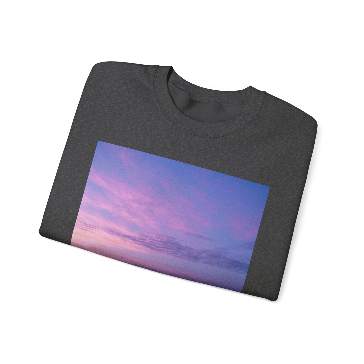 Sunrise Beach Moon Purple Clouds Sweatshirt