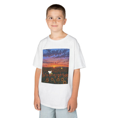 Kids T-Shirt - Sunflower Field Hide and Seek Snoopy and Friends Design