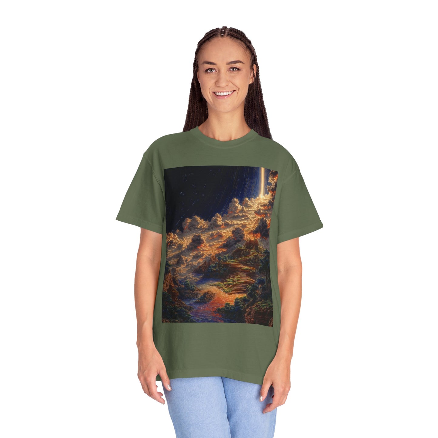 Cosmic Landscape T-Shirt, Unisex Graphic Tee, Vintage Style Top, Gift for Space Lovers, Art Print Shirt