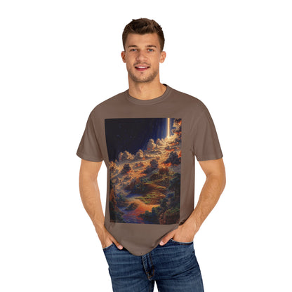 Cosmic Landscape T-Shirt, Unisex Graphic Tee, Vintage Style Top, Gift for Space Lovers, Art Print Shirt