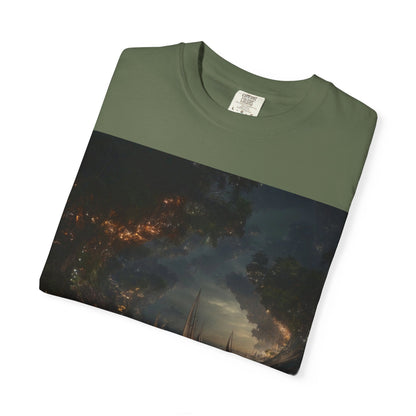 Enchanted Forest Unisex T-shirt, Cozy Casual Wear, Nature Lover Gift, Fantasy Graphic Tee, Unique Outdoor Adventure Shirt