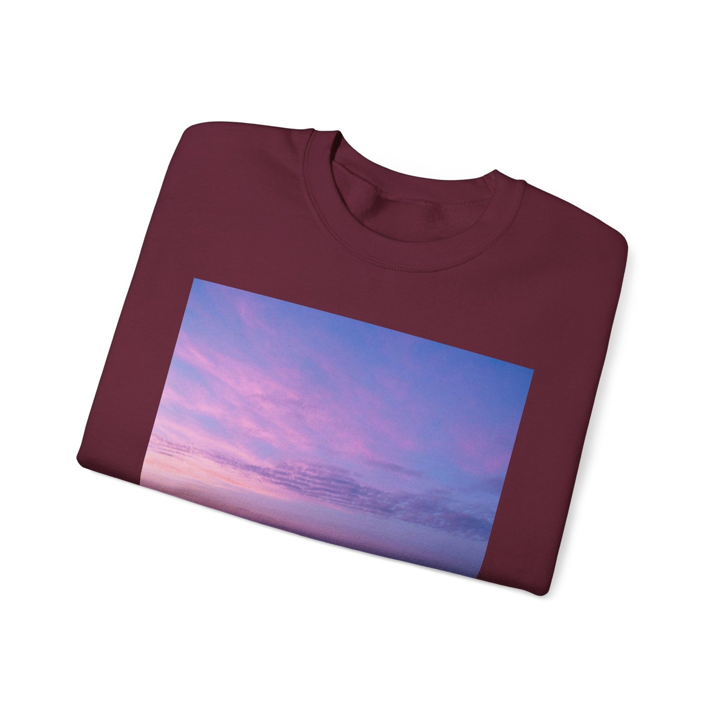 Sunrise Beach Moon Purple Clouds Sweatshirt