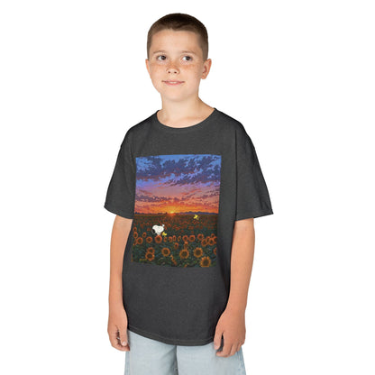 Kids T-Shirt - Sunflower Field Hide and Seek Snoopy and Friends Design