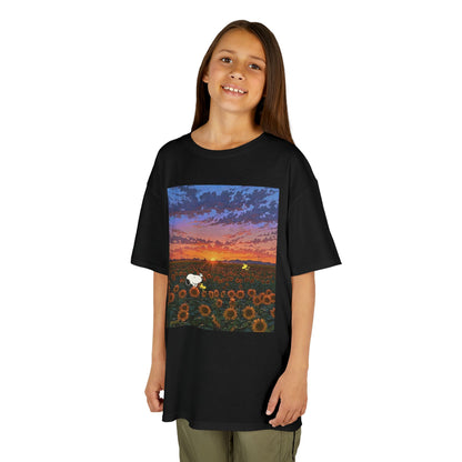 Kids T-Shirt - Sunflower Field Hide and Seek Snoopy and Friends Design