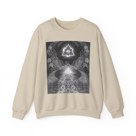 Cosmic Vibes Crewneck Sweatshirt, Unisex Graphic Sweater, Spiritual Gift, Astrology Apparel, Festival Wear, Comfort Fashion