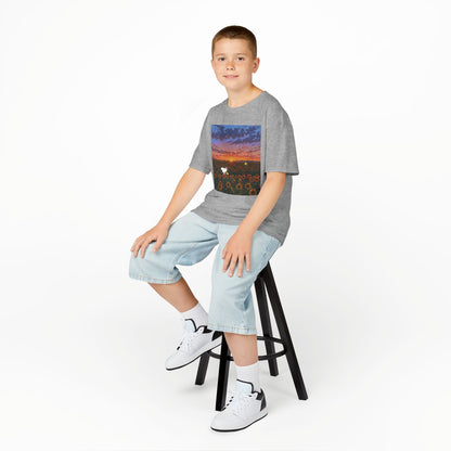 Kids T-Shirt - Sunflower Field Hide and Seek Snoopy and Friends Design
