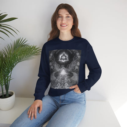 Cosmic Vibes Crewneck Sweatshirt, Unisex Graphic Sweater, Spiritual Gift, Astrology Apparel, Festival Wear, Comfort Fashion