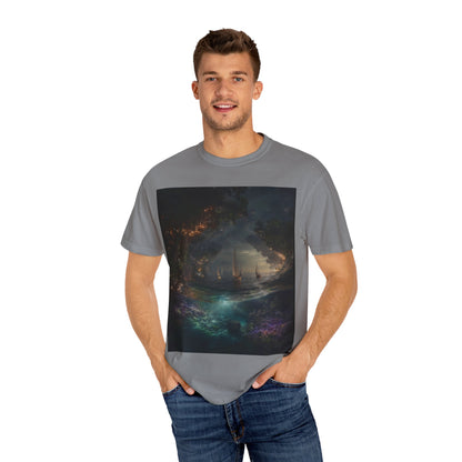 Enchanted Forest Unisex T-shirt, Cozy Casual Wear, Nature Lover Gift, Fantasy Graphic Tee, Unique Outdoor Adventure Shirt