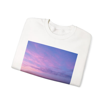 Sunrise Beach Moon Purple Clouds Sweatshirt
