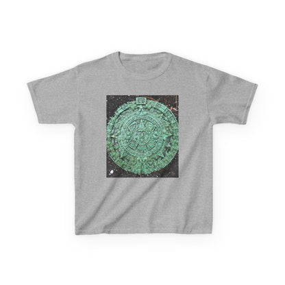 Aztec Calendar Kids Tee, Fun Kids Shirt, Historical Theme T-Shirt, Gift for Young Explorers, Black Cotton Tee for Special Occasions