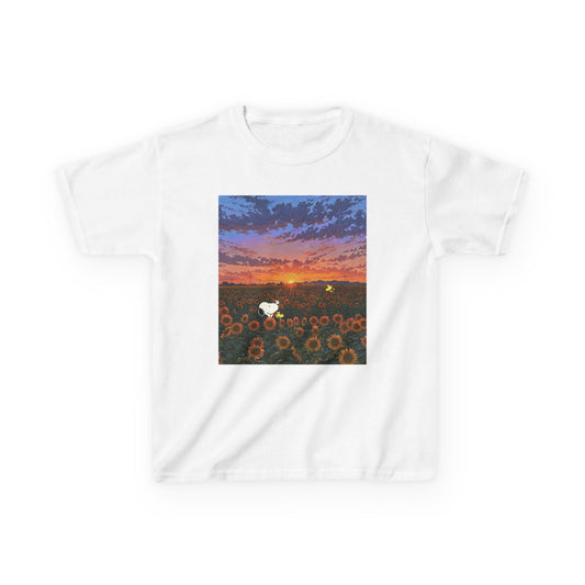 Kids T-Shirt - Sunflower Field Hide and Seek Snoopy and Friends Design