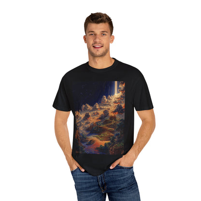 Cosmic Landscape T-Shirt, Unisex Graphic Tee, Vintage Style Top, Gift for Space Lovers, Art Print Shirt