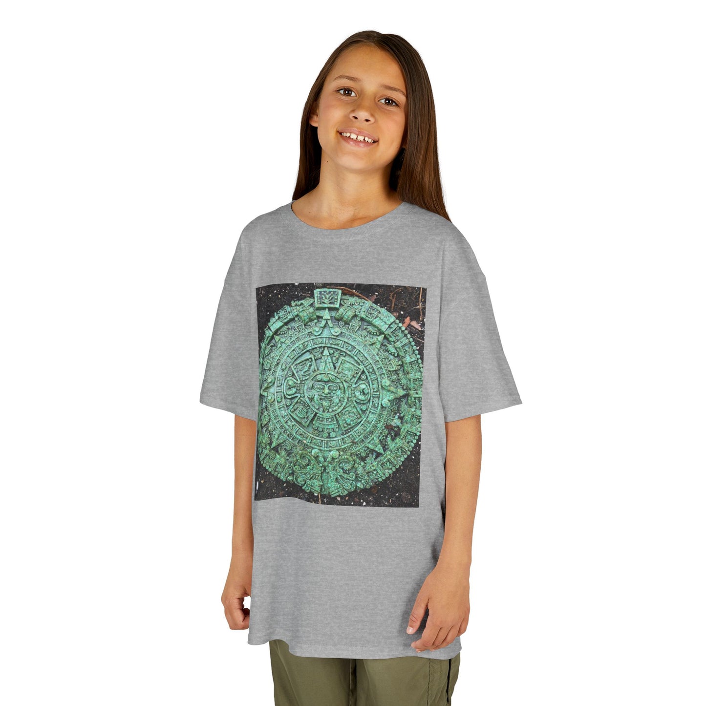 Aztec Calendar Kids Tee, Fun Kids Shirt, Historical Theme T-Shirt, Gift for Young Explorers, Black Cotton Tee for Special Occasions